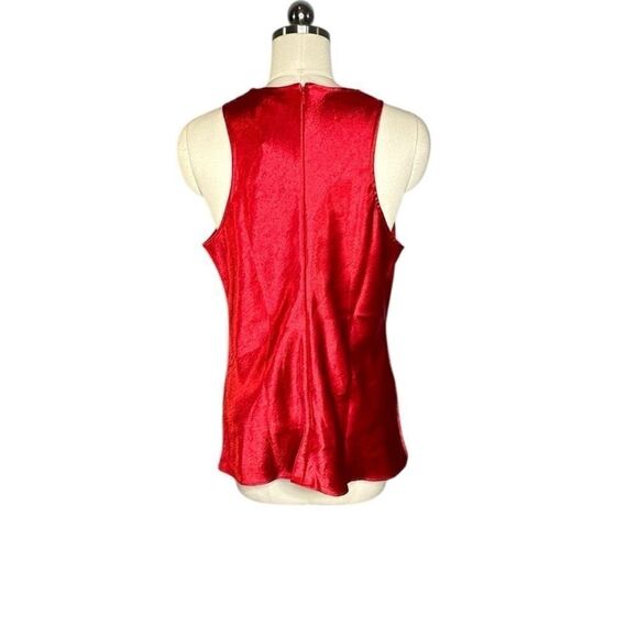 Sies Marjan Red Louma Satin Cowl Neck Tunic Top |Size 8 - Picture 4 of 10